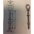 Øyebolt m/mutter fast 8x60mm Galv